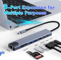 USB C HUB 3.0 USB Splitter Type C to HDMI RJ45 PD 87W Adapter USB 3.0 HUB With SD TF Type-C OTG 3 Hab For Macbook Air iPad Pro.