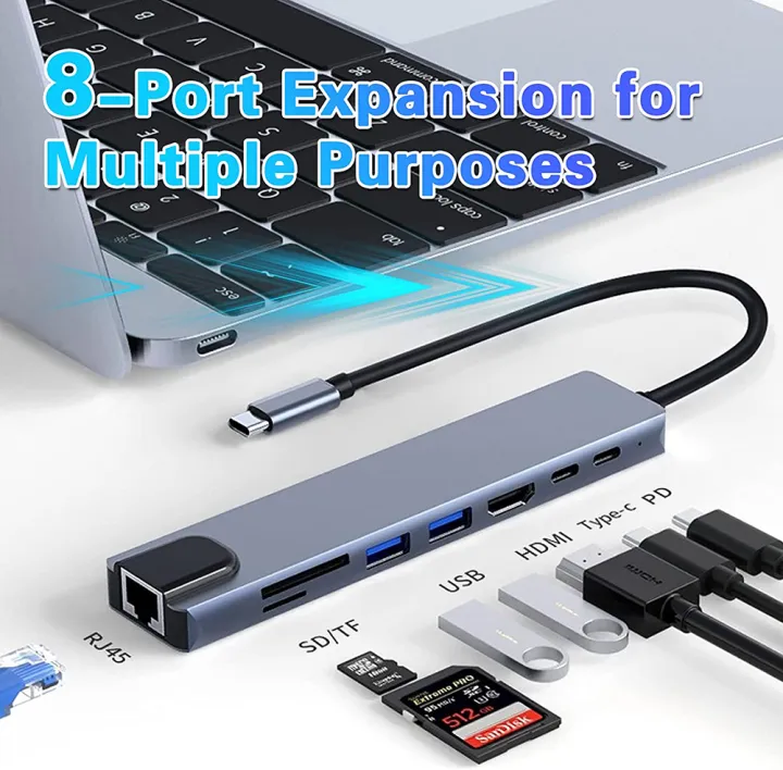 USB%20C%20HUB%203.0%20USB%20Splitter%20Type%20C%20to%20HDMI%20RJ45%20PD%2087W%20Adapter%20USB%203.0%20HUB%20With%20SD%20TF%20Type-C%20OTG%203%20Hab%20For%20Macbook%20Air%20iPad%20Pro%20-%20Image%202