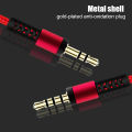 3.5mm Jack Male to Male Audio Cable Speaker Line Stereo Aux Cable with Mic Volume Control for Headphone Car Speaker Mobile Phone. 