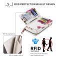 POLA Flower Multi-functional Zipper Wallet Leather Phone Case For Samsung Galaxy S22+ 5G/Samsung Galaxy S24 Ultra 5G/Samsung Galaxy S22 5G/Samsung Galaxy S24 5G/Samsung Galaxy S22 Ultra 5G/Samsung Galaxy S23 5G/Samsung G. 