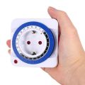TIMEBEST GMT01A Mechanical Programmable Timer Switch, 230V 24 Hours Smart Countdown Timer Socket, Auto Power Off - EU Plug.