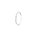 Zircon thin hoop ring, delicate luxury small diamond ring, engagement proposal, sweet wind row diamond gold-plated thin finger ring. 
