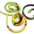 Simulated Snake Rubber Snake Funny Toy Round Headed Snake Soft Rubber Simulated Toy Snake Dress Up Props. 