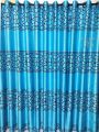 Curtain Porda Synthetic curtains Indian porda window protector 45*80 inch standard size Ocean blue 4 kuchi curtain. 
