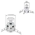 2PCS Set Synchronous Wheel 20&30 Teeth 5Mm Bore Timing Pulley.