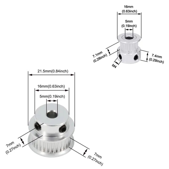 2PCS%20Set%20Synchronous%20Wheel%2020&30%20Teeth%205Mm%20Bore%20Timing%20Pulley%20-%20Image%204