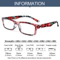 Fashion Reading Glasses Women Elegant Vintage Printed Frame Presbyopic Eyeglasses Urltra-Light Portable Comfortable Eyewear.