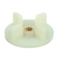 Four Teeth White Plastic Mixer Grinder Brass Insert for Strength and Long Lasting Life Jar Coupler - 4.3 CM.