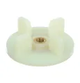 Four Teeth White Plastic Mixer Grinder Brass Insert for Strength and Long Lasting Life Jar Coupler - 4.3 CM.