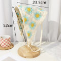 French Pastoral Style Sweet Knitted Crochet Triangle Hair Scarf Fashion Strawberry Daisy Flower Shape Headband Beach Vacation Hair Accessories 1Pcs.