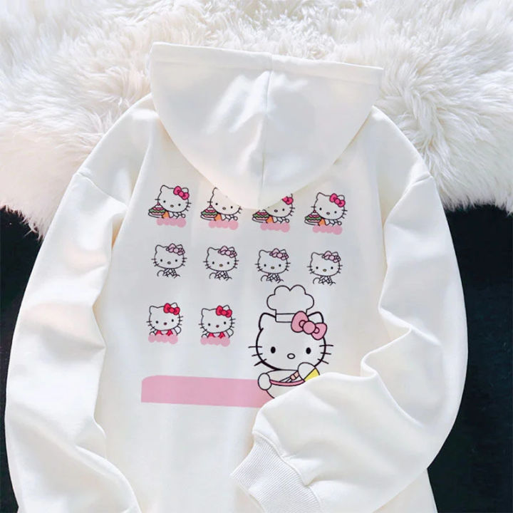 Sanrio%20Anime%20Cute%20Printed%20Hoodies%20Women%20Cartoon%20Hello%20Kitty%20Y2k%20Korean%20Students%20Loose%20Sweatshirt%20Fashion%20Sweet%20Cardigan%20Clothing%20-%20Image%202