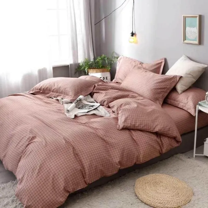 Cadar Shop 7-In-1 ( Abstract Design ) Cotton High Quality Fitted Bedsheet With Comforter (Queen/King)