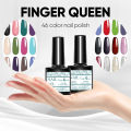 Fingerqueen 46 Colors 8ml Long Lasting Nail Polish Gel Colorful Manicure Nail Glue Women Beauty Salon DIY Design Nail Art UV LED. 