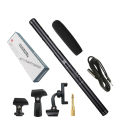 Handheld Interview Microphone Cardioid Condenser Shotgun Microphones Professional Recording Mic with Bracket for DSLR DV Camera.