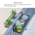 Migeet Flower Pot Stand Rack Deck Rail Flowerpot Railing Shelf Balcony Rail pl-anter Shelf Fence Railing Flower Pots Holder. 