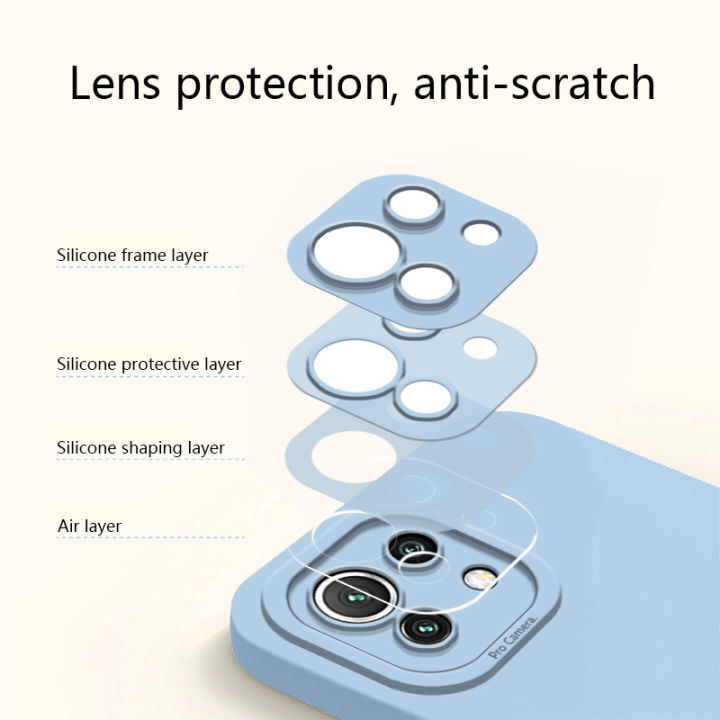 Olige%20Case%20For%20Xiaomi%20Mi%2011%20Lite%205G%20NE%20Liquid%20Silicone%20Matte%20Shockproof%20Soft%20Phone%20Back%20Cover%20-%20Image%205