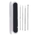 4pcs Stainless Steel Acne Removal Needle Blackhead Pore Cleaner Needles Pimple Spot Extractor Cleanser Beauty Tools. 