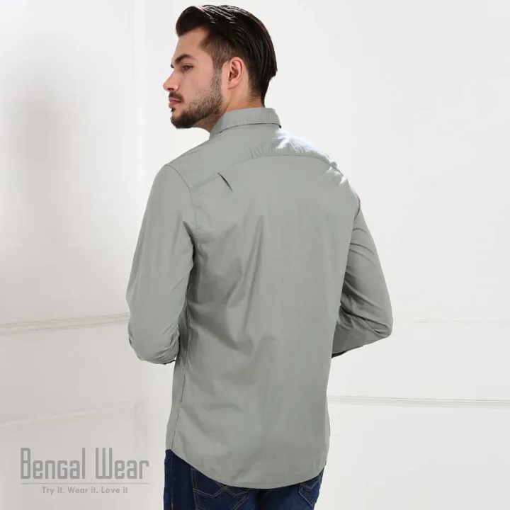 Trendy%20Light%20Grey%20Long%20Sleeve%20Casual%20Shirt%20-%20Image%204