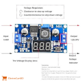 LM2596 Power Module With LED Voltmeter DC-DC Adjustable Step-Down Module With Digital Display. 