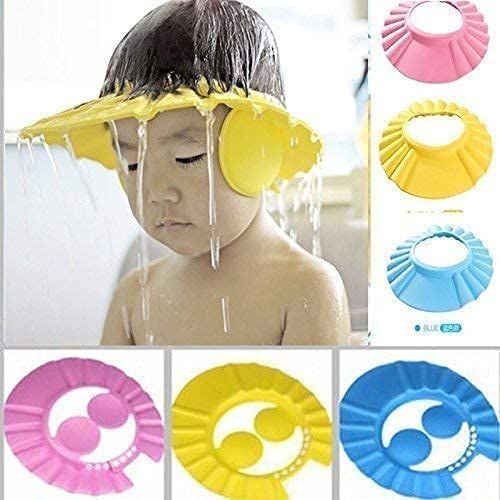 Baby Shower Cap Bathing Cap Soft Adjustable- Multicolor
