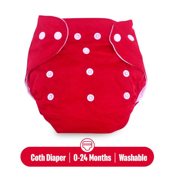 Adjustable Reusable Washable Cotton Cloth Diaper with 1 Pad