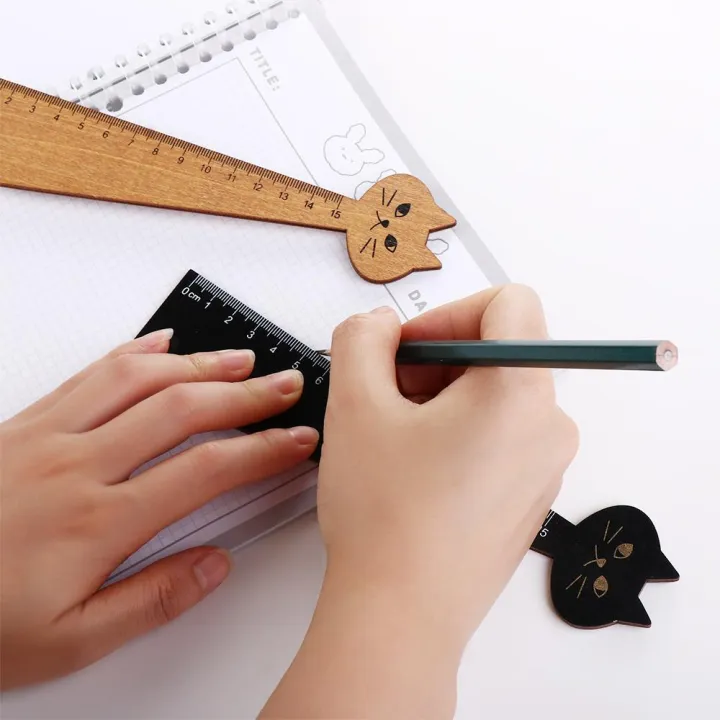 Practical%201PC%20for%20School%20Office%20Home%20Cute%20Cartoon%20Cat%20Household%20Drawing%20Ruler%20Student%20Tools%20Sewing%20Ruler%20Straight%20Ruler%20-%20Image%205