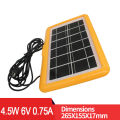 6V 4.5W 3W 750ma Portable Solar Panel Plate Charger Battery Kit Complete Electric Generator Power Bank Energ For Mobile Phoney. 