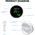 WiFi Room Thermometer Temperature Humidity Monitor Smart Temperature Humidity Monitor with LED Backlit Display. 