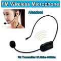 Radio FM Wireless Headset Microphone Handsfree Megaphone Mic for Loudspeaker for Amplifier Voice Speaker Teaching Tour Guide. 