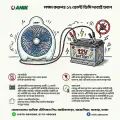 Anik Table Fan, Desktop Fan, 12 Volt Battery Operated Fan, Model Dabai. (Not works on Direct Home Current).