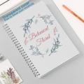 Papertree Dotted Spiral  Notebook Black Cover off white Paper Wirebound. 