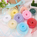 Transparant Chiffon Ribbon Organza Satin Ribbons For Gift Wrapping Decoration Wedding Bouquets Wreath Sewing Supplies 1Roll. 