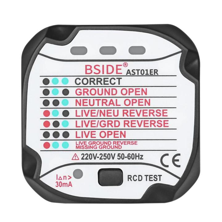 Socket Tester Circuit Polarity Voltage Automatic Detector Wall Plug Instrumentation Tools EU PLUG