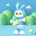 Electric Interactive Rabbit Easter Bunny Interactive Activity Toy with Colorful Lights Dancing Holding Guitar for Birthday Gift Holiday Gift. 
