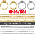 All Season Soft Silicone Invisible Ring Size Adjuster Set for Women & Men – 4Pcs Jewellery Accessories for Loose Rings.