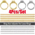 All Season Soft Silicone Invisible Ring Size Adjuster Set for Women & Men – 4Pcs Jewellery Accessories for Loose Rings.