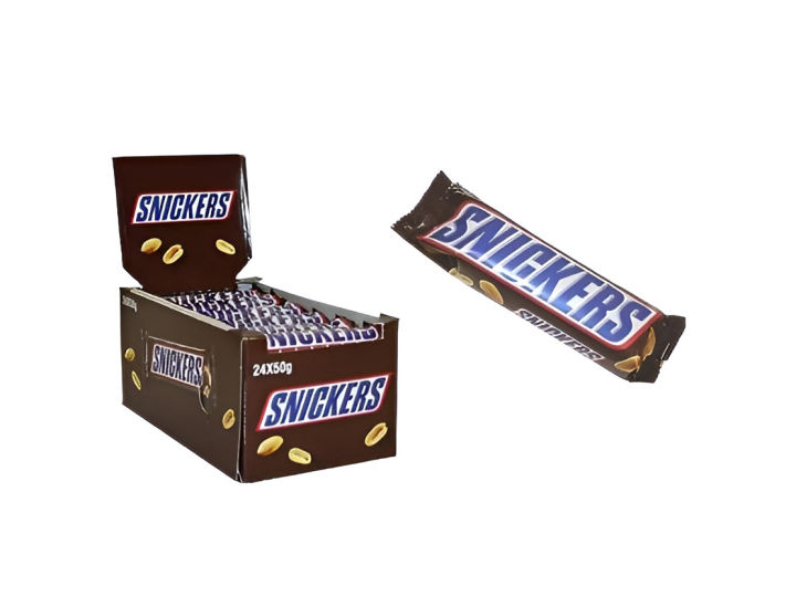 Snickers Chocolate Bar - Box of 24 (50g each)