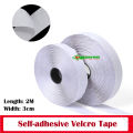 2M × 3cm Self Adhesive Hook and Loop Velcro Tape Double Sided Sticky Back Velcro Strip (White).