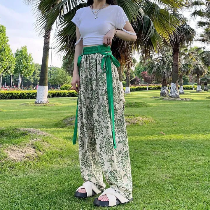 Summer%20Thin%20Fashion%20Design%20Sense%20Ribbon%20Bowknot%20Straight-Leg%20Pants%20Wide%20Leg%20Pants%20for%20Women%202024%20New%20Internet%20Hot%20-%20Image%204
