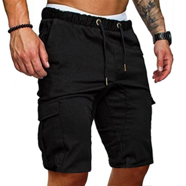 2023%20Summer%20New%20Men's%20Casual%20Fashion%20Lace%20Up%20Shorts%20Elastic%20Waist%20Sports%20Shorts%20Men's%20Cargo%20Pants%20-%20Image%204