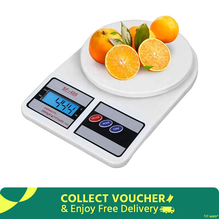 ডিজিটাল ওজন মাপার স্কেল 10 kg-সাদা রঙের - weight machine