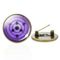 【Beiver Jewelry Store  】Rinnegan Eyes Naruto Anime Vintage Bronze Pin Naruto Cosplay Gift. 