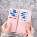 New Bag Women's Long Multifunctional Zipper Multi-slot Hand Hold Buckle Zipper Student Purse.