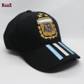 Black Argentina Three Star Embroidered AFA Logo 3-Stripe Cap.