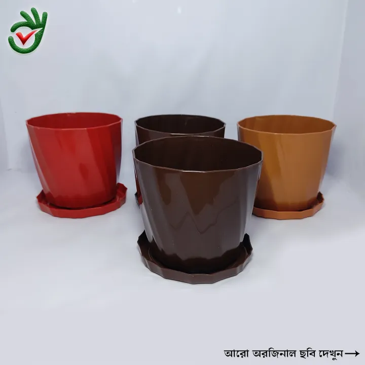 Flower%20tob%206%20inch%203%20pcs%20combo%20plastic%20pack%20flower%20pot/%20Tub%20/%20Indoor%20Camellia%20Planter%20With%20Tray%20-%203%20Pcs.%20Plastic%20flower%20tub%20camellia%20planter%20Gardening%20planter%20pot%20-%20Image%204