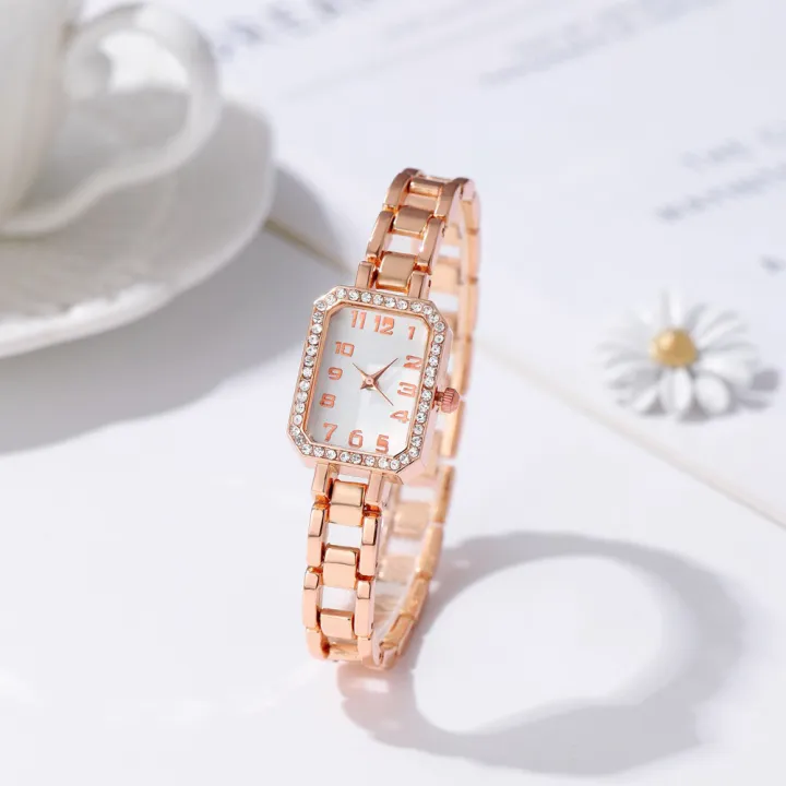 Luxury%20Women's%20Watch%202023%20New%20Simple%20Square%20Full%20Diamond%20Digital%20Quartz%20Watch%20Gold%20Stainless%20Steel%20Bracelet%20Women's%20Dress%20Clock%20-%20Image%204