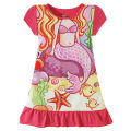 Fish Costume Day Dress Beauty Minnie Dress Raw 2024 Snow White Princess Dress Girls Children Clothes Belle Anna Elsa Rapunzel.