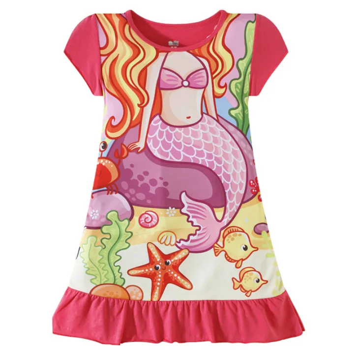 Fish%20Costume%20Day%20Dress%20Beauty%20Minnie%20Dress%20Raw%202024%20Snow%20White%20Princess%20Dress%20Girls%20Children%20Clothes%20Belle%20Anna%20Elsa%20Rapunzel%20-%20Image%205