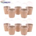 Planting Container Biodegradable Plant Nursery Pots with Humidity Dome Eco-friendly Starter Pots for Gardeners Garden Accessories. 