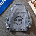 Boys Denim Jacket For Boys Fashion Coats Children Clothing Autumn Baby Clothes Outerwear Embroidery Cartoon Jean Coat 110-170cm. 